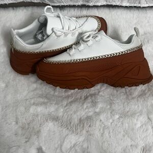 ASOS Gold Chain Two Tone Platform Sneakers